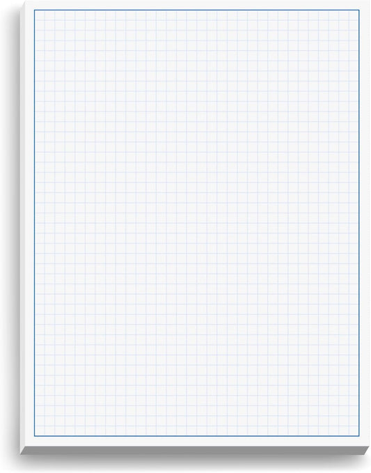 Graph Paper Pad for Blueprint Drawings, Drafting, Engineering Drawing, and Planning - Graph Paper 11x17 Blueprint Quadrille Grid Paper Pads with Blue Lines, High Brightness 50 Sheets (1-Pack)