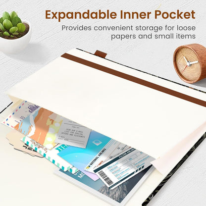 Taja Aesthetic Lined Journal for Women, Pretty 6" x 8" Notebook for Work & Note with 160 College Ruled Pages, Hardcover Leather Notebook for Journaling, Note Taking, Bible Study, Hummingbird