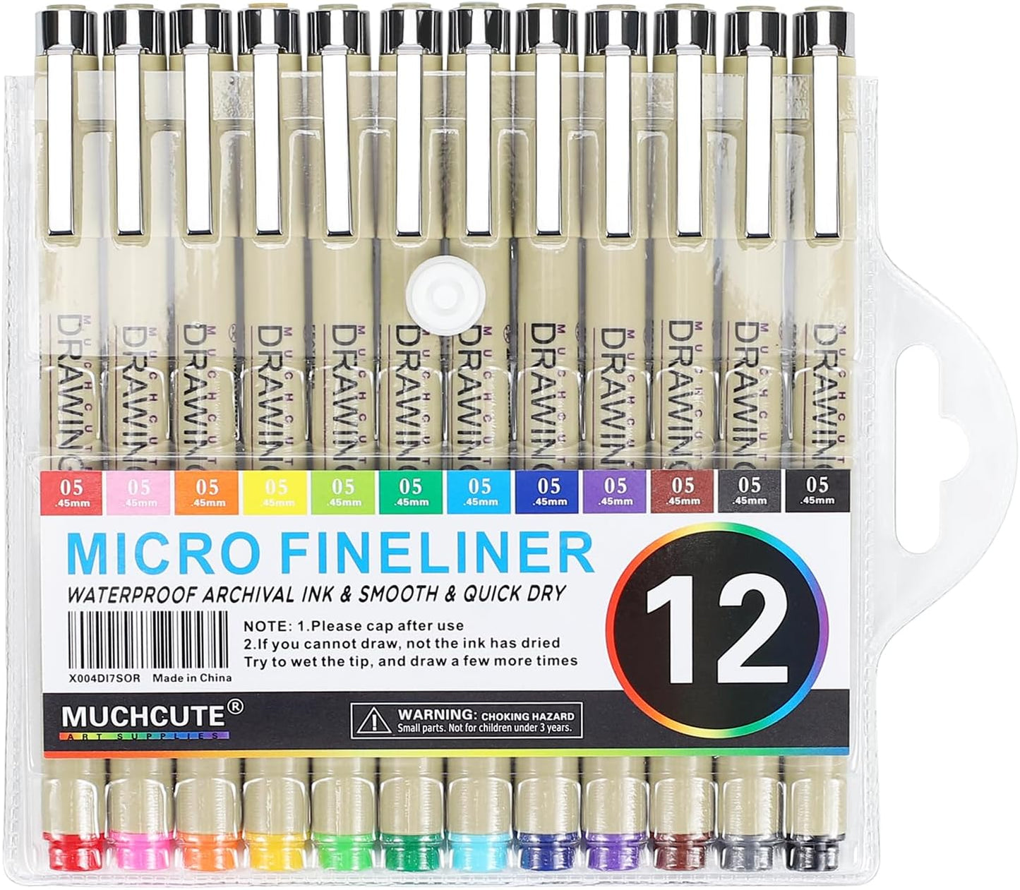 Muchcute Extra Fine Point Writing Pens:6 Black 0.25mm Ultra Thin Micron Pen 01 No Bleed Bible Journaling Study Supplies Annotation Smooth Waterproof Micro Line Tip Fineliner Gel Felt Ink Markers Stuff