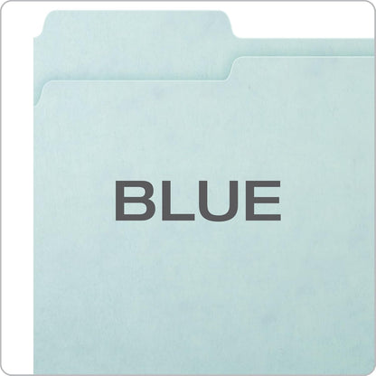 Pendaflex 1" Expansion Pressboard File Folders with 1/3 Cut Tab, Letter, Blue, 25/Box (9200T 1/3)