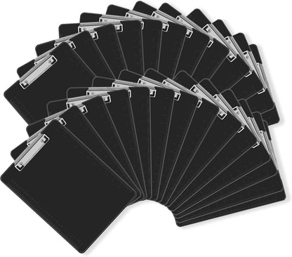 Black Clipboards, PANDRI 16 Pack Plastic Clipboards with Low Profile Clip 12.5 x 9 Standard Letter Size Clipboard for Classrooms Offices