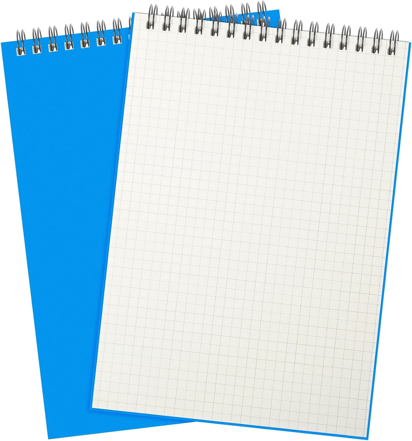 Engrowtic 2 Pack Graph Paper Spiral Notepad A5 Top Wirebound Notepad Grid Notebook Steno Pads Memo Notebook Grid Paper 140 Pages for Writing Sketching Drawing Office Supplies (Black)