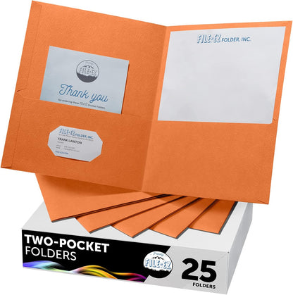 FILE-EZ Two-Pocket Folders, Navy Dark Blue, 25-Pack, Textured Paper, Letter Size (EZ-32523)