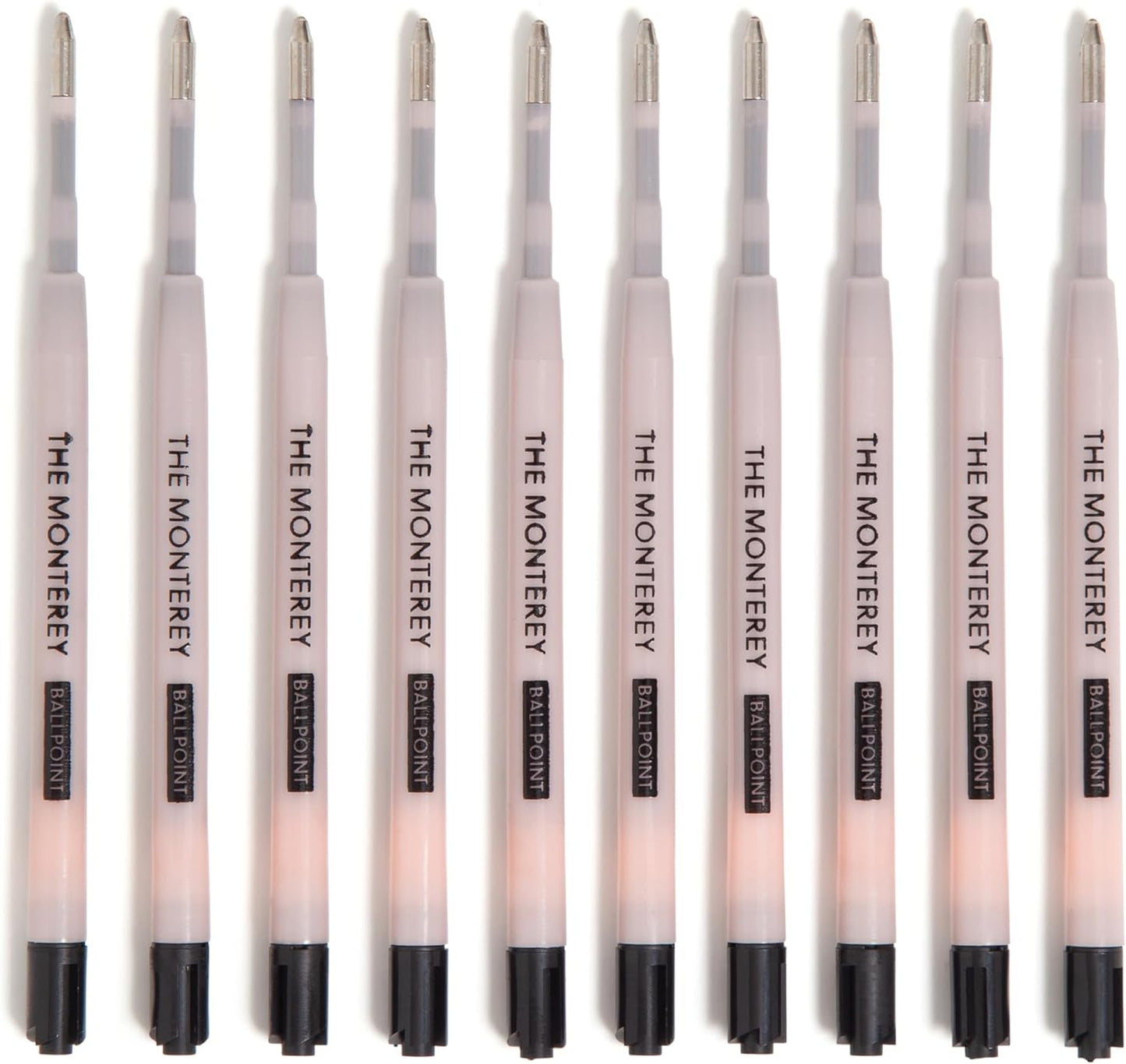 U Brands Monterey Ballpoint Ink Refill, Set of 10, Bold (1.0 mm) Point, Black Ink