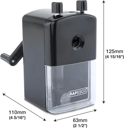 Rapesco 64 Desk Top Pencil Sharpener, Black (R64000B2)