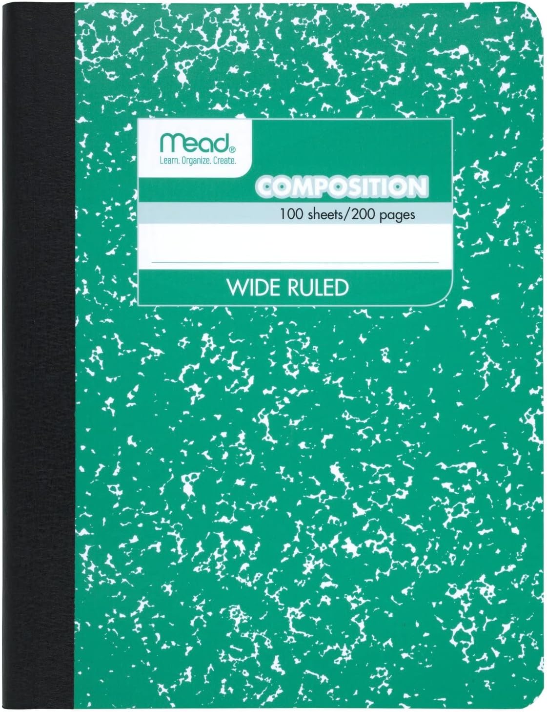 Mead Composition Notebook, 12 Pack, Wide Ruled Paper, 7-1/2" x 9-3/4", 100 Sheets per Comp Book, Colors Will Vary (963759)