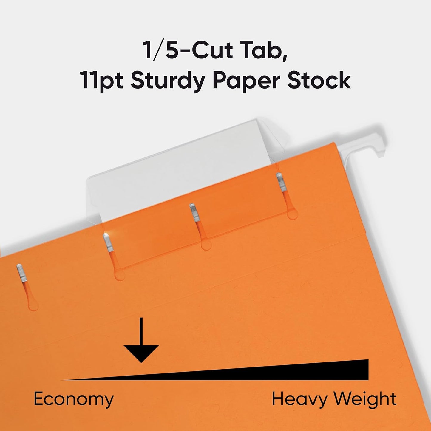 Smead Standard Hanging File Folders, 25 Count, Assorted Primaries, 1/5-Cut Adjustable Tabs, Letter Size (64059)