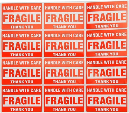 MFLABEL Half Sheet Shipping Labels - 200 Self Adhesive Sticker Sheets for Laser & Inkjet Printers, Waterproof & Smudge-Free, with 12 Free Fragile Labels for Packaging, Shipping and Crafting - Colors A