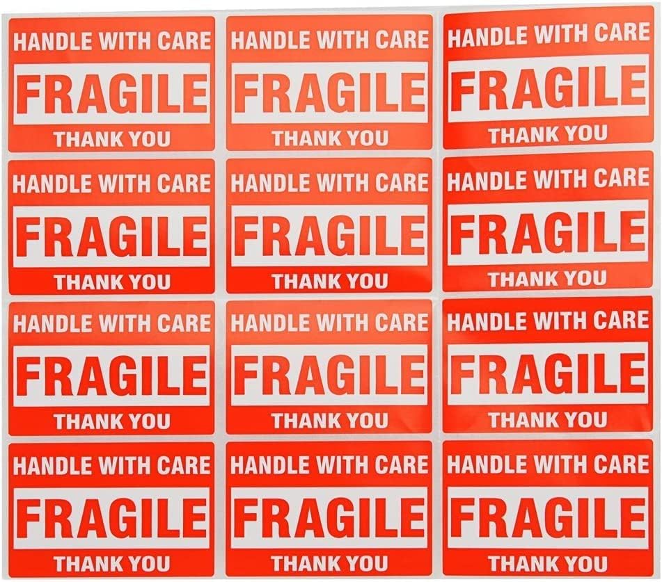 MFLABEL Half Sheet Shipping Labels - 200 Self Adhesive Sticker Sheets for Laser & Inkjet Printers, Waterproof & Smudge-Free, with 12 Free Fragile Labels for Packaging, Shipping and Crafting - Colors B