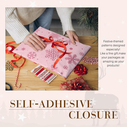 Metronic Cute Poly Mailers 10x13" 50pc Small Shipping Bags, Strong Adhesive Mailers Poly Bags for Business, Waterproof Mailing Envelopes for Packing Shipping Clothes Gifts, Gradient BluePink
