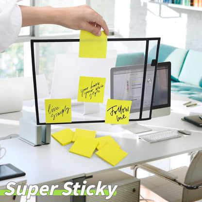 100 Pack Sticky Notes Bulk 3 x 3 in Self-Stick Note Pads Colorful Posted Note in 20 Colors Adhesive Paper Memo 50 Sheets/Pad Easy to Post for Office Home School Meetings Notebook Wall Door Window
