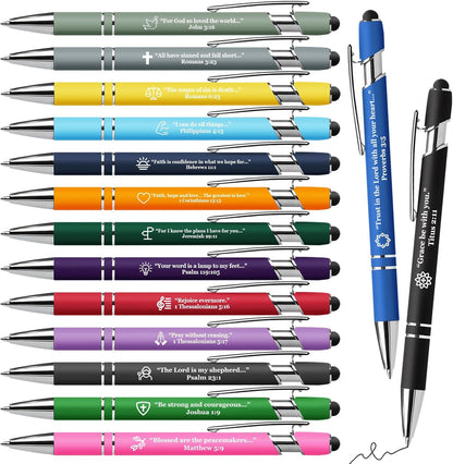 15 Pack Motivational Pen Set - Inspirational Quotes Retractable Ballpoint Pens for Office School Supplies, Encouragement Gifts for Women Men, Multicolor