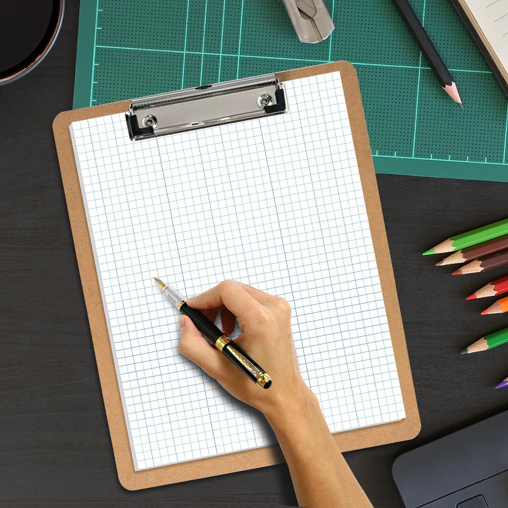 A4 TUL Discbound Grid Filler Paper - 11 Disc Graph Paper, Letter Size 100Sheets / 200Pages Loose-Leaf Paper, 100gsm White Paper, 8.5'' x 11''
