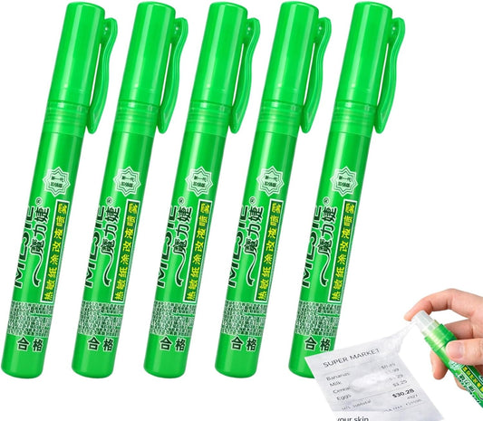 Privacy Cover Spray Pen for Thermal Paper Receipts & Shipping Labels, 10ml Correction Fluid Pen for Covering Personal Information on Documents, Packages and Labels