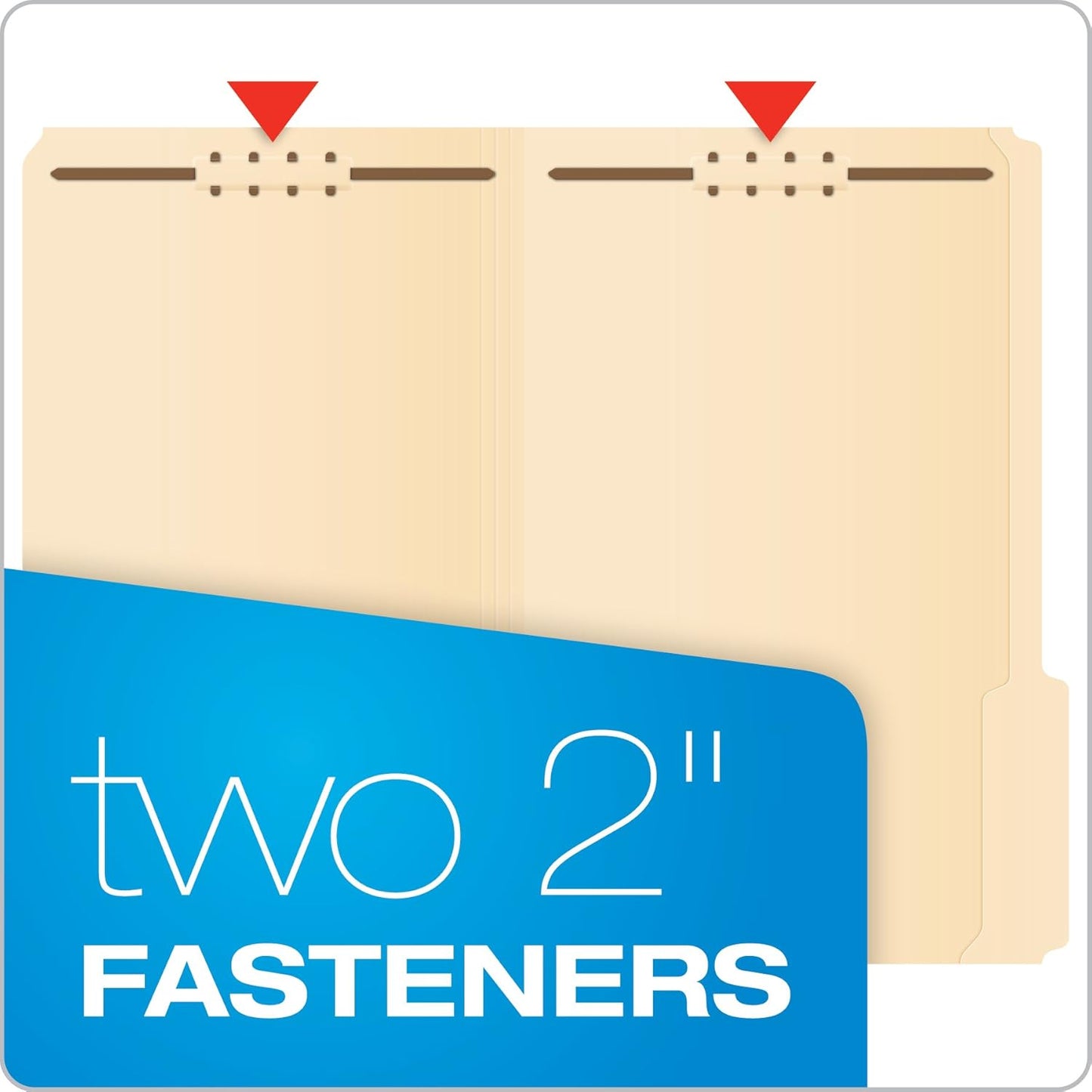 Pendaflex Manila Fastener Folders, Legal Size, 2 Fasteners, 1/3 Cut, 50/BX (FM313EE)