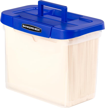 Bankers Box Heavy Duty Plastic File Box with Hanging Rails, Letter/Legal, 1 Pack (0086205)