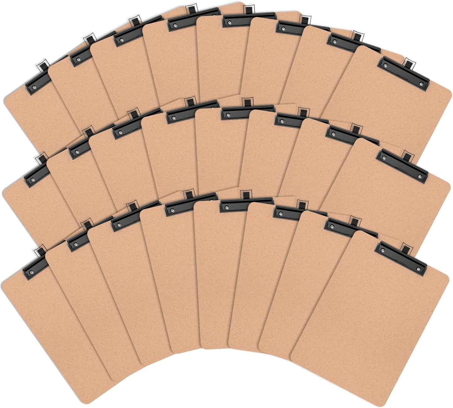 2 Pack Wood Retro Clipboards, 9 x 12.5'' Letter Size for Classroom, Students, Kid, 8.5 x 11'' Decoration Clip Board with Low Profile Copper Clip, Office & School Supplies