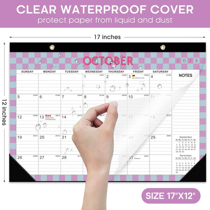 Desk Calendar 2026-2027, 21-Month Calendar Runs Until June 2027, Large 17" x 12" Monthly Desktop & Wall Calendar for Home & Office - Floral
