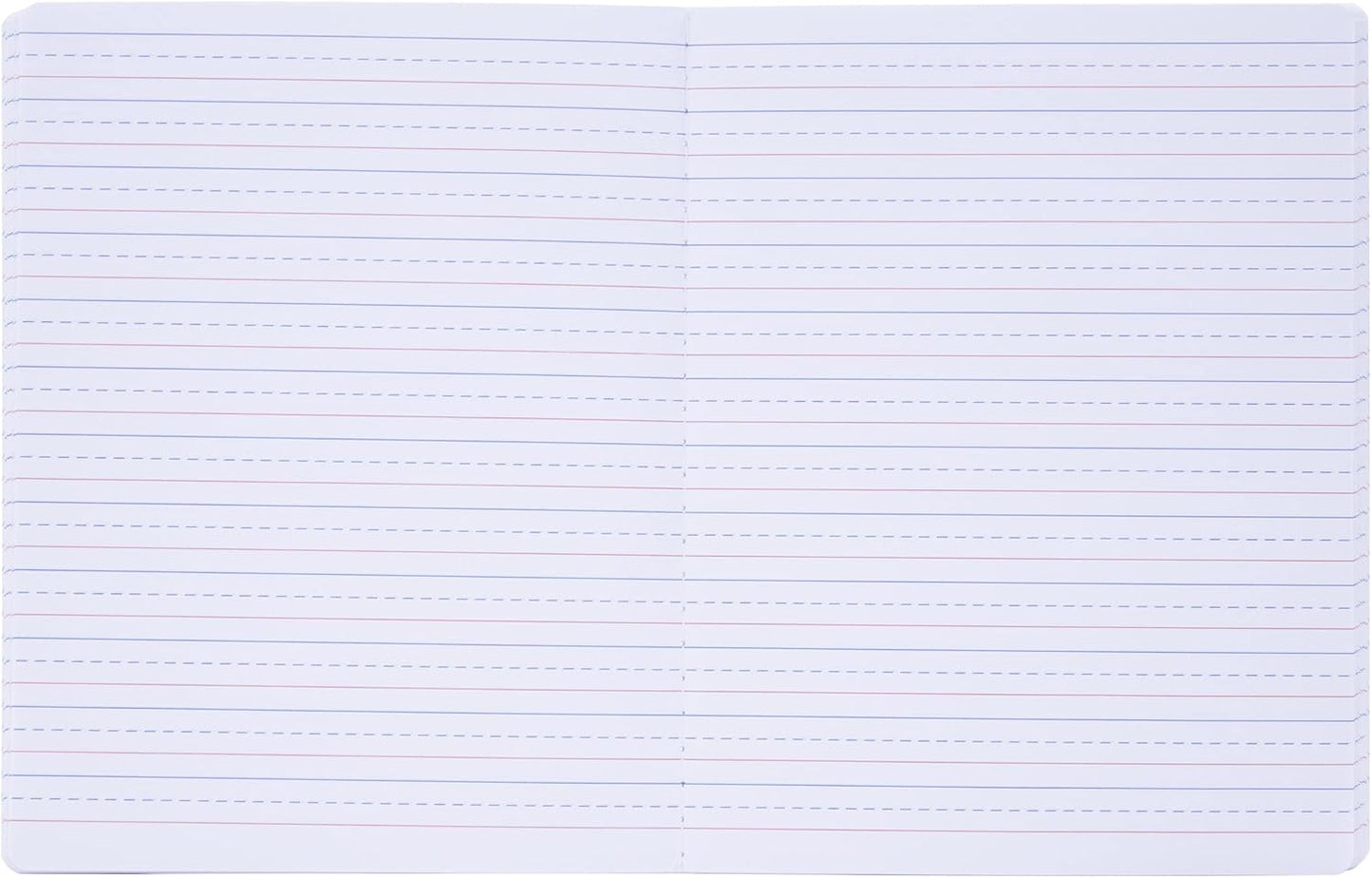 Mintra Primary Composition Notebook, 4 Pack, Assorted Colors 80 Sheets, 7.5in x 9.75in, 1/2 Sheet, Ruled with Drawing Area, Flexible Hardcover Journal, Grades K-2, School & Home Use