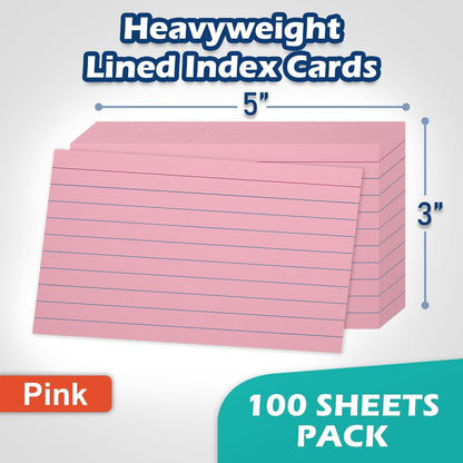 Blank Index Cards 3x5 Unlined Unruled Flash Note Cards 3" x 5", White, 100 Count, 200 GSM Heavy Weight