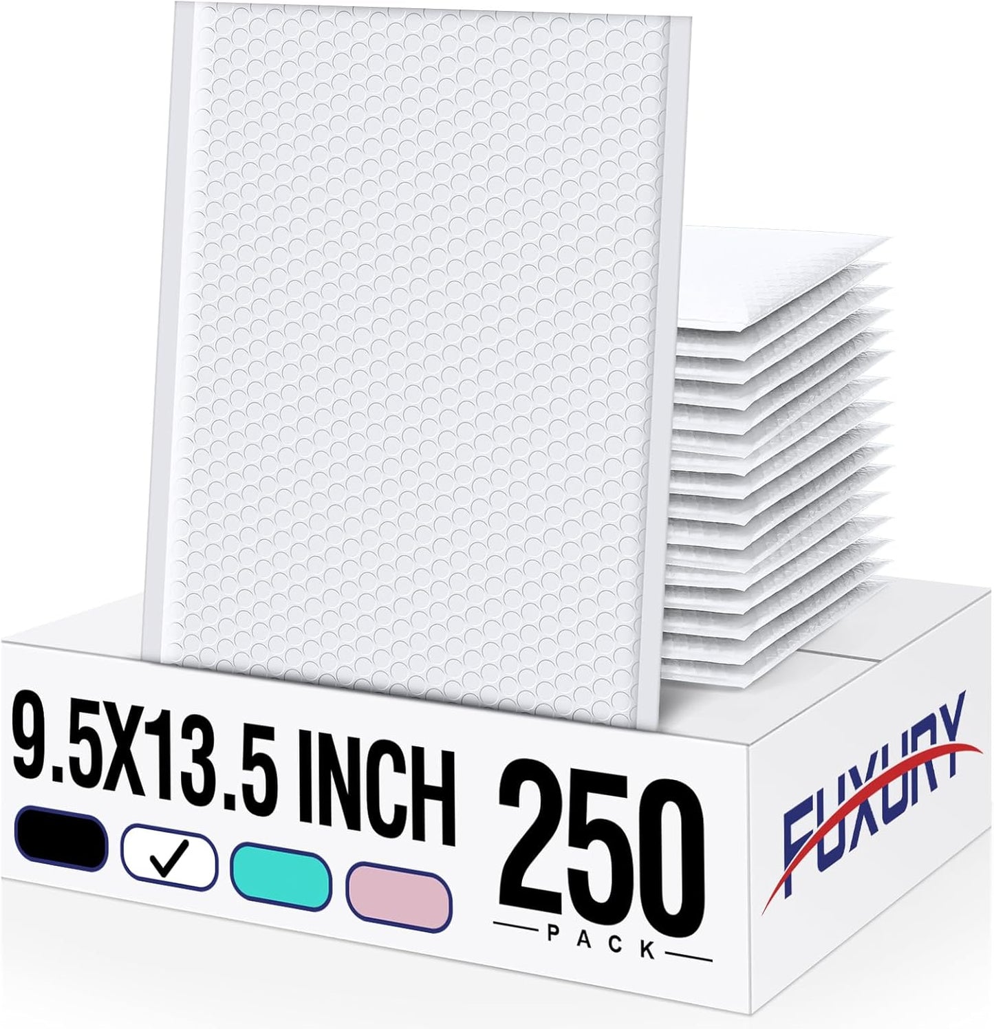 Fuxury Black Bubble Mailers 4x8" 100 Pack Waterproof Padded Envelopes Usable Size 4x7" Self Seal Bubble Envelopes Padded Mailers for Small Business, Envelope Mailers