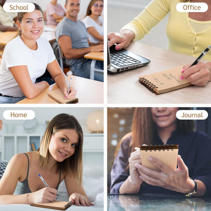 Jutom 2 Pcs Mini Pocket Notebooks Bulk 3x5 Graph Paper Top Spiral Notebook 120 Pages 80 Gsm Mini Grid Notepads Small Memo Pads for Home Classroom Office Business Work Supplies (Kraft)