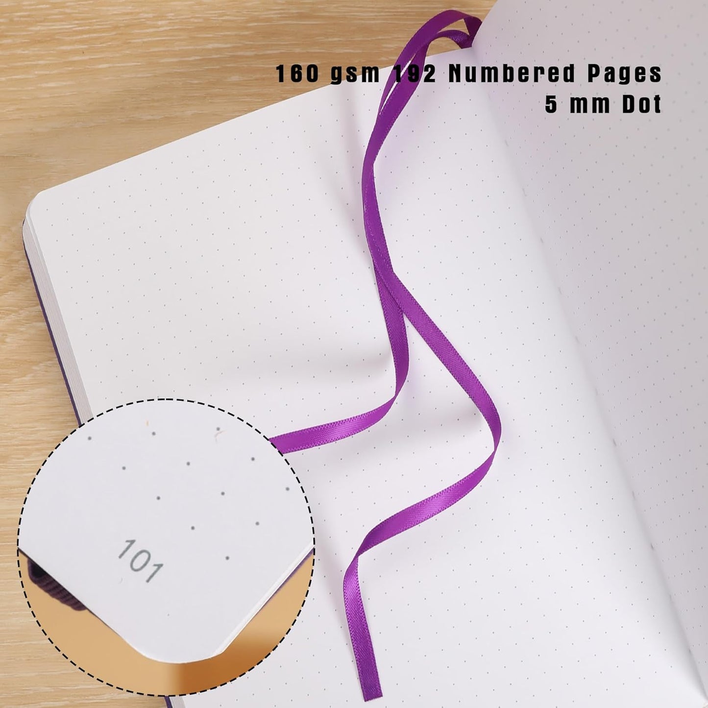 TIEFOSSI Lined Notebook, 100gsm Thick Paper, Hardcover College Ruled Journals for Women Men, 320 Numbered pages, for Travel, School and Office Use