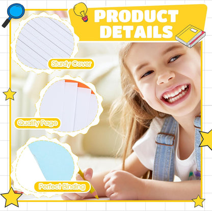 Henoyso 12 Pcs Primary Composition Notebook K-2 Primary Journal, Notebook for Kids Supplies, Bulk Blank Writing Book for Kid to Write Draw Journal 60 Page (9.8″ X 7.5″,Light Color)