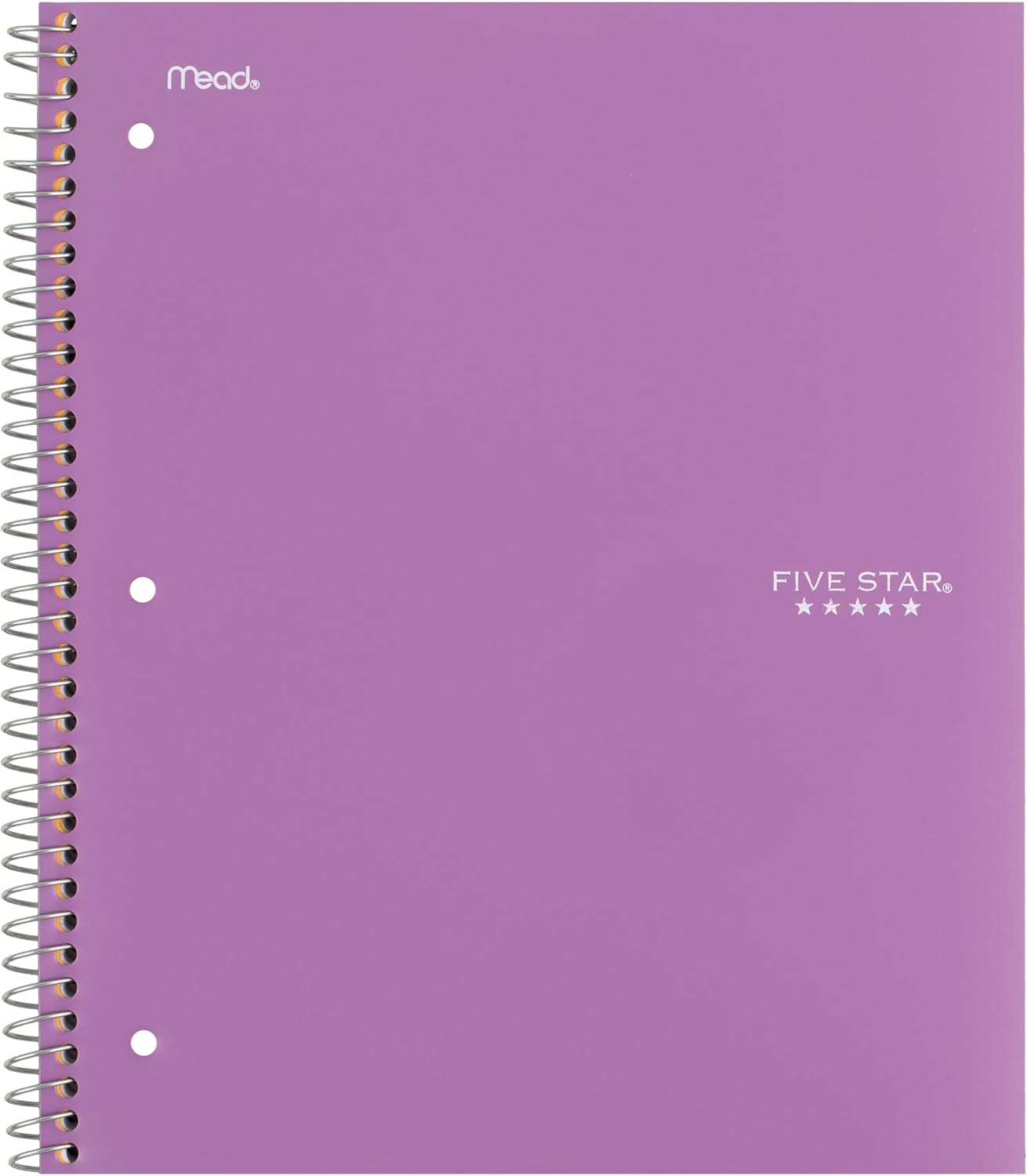Five Star Spiral Notebook + Study App, 1 Subject, Wide Ruled Paper, 8" x 10-1/2", 100 Sheets, Fights Ink Bleed, Water Resistant Cover, Tidewater Blue (72875)
