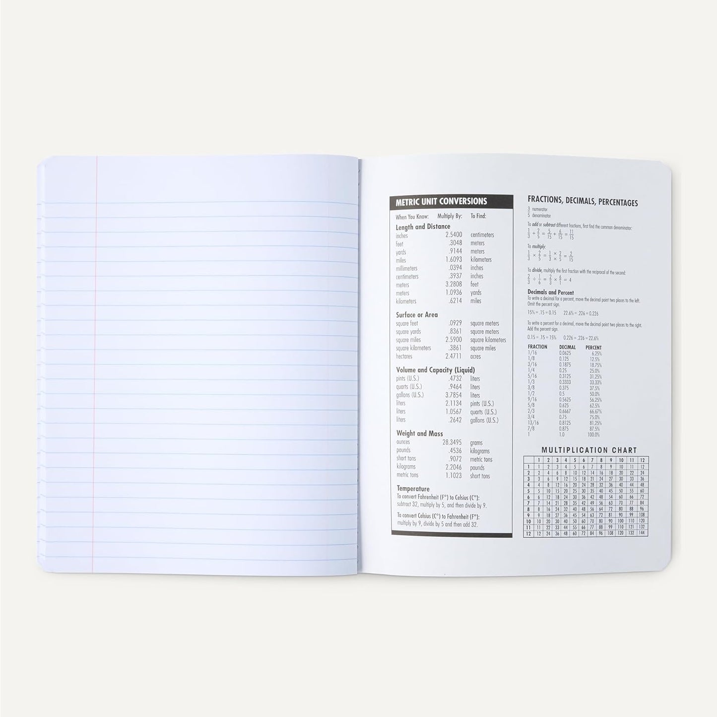 Amazon Basics Composition Notebook, College Ruled, 100 Sheets, 9.75" x 7.5", Assorted Marble Colors, 12-Pack