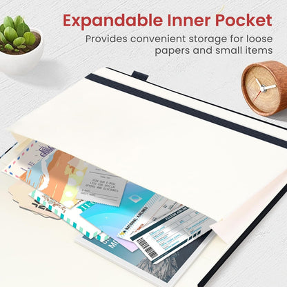 Taja Pretty Lined Journal for Women, Aesthetic Cute Hardcover Leather Journal for Writing, A5 College Ruled Notebook for Work & Note Taking, Perfect for Office School Home, 160 Pages, Meadow Flowers
