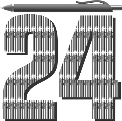 Gel Pens 0.7mm - 12 Pack Smooth Quick-Drying Retractable Black Ink for Journaling