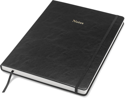 Wykeham's Executive Notebook – 8.5" x 12" – Customization Available (Personalized Black – Lined)