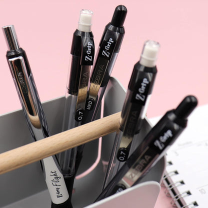 Zebra Pen Z-Grip Retractable Ballpoint Pen, Smooth-Flowing Black Ink, 1.0mm Medium Point, School & Office Supplies, Ideal for Note-Taking, Journal and Planner Use, 18-Pack (22218)