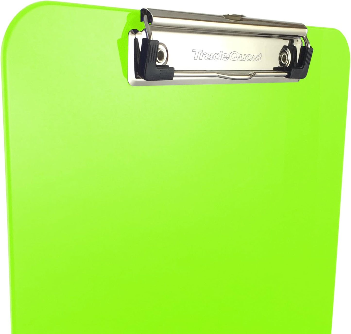 Trade Quest Plastic Clipboard Opaque Color Letter Size Low Profile Clip (Pack of 6) (Black)