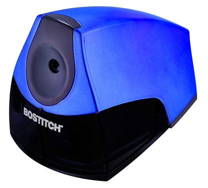 Bostitch Office Electric Pencil Sharpener for Classroom & Desk Use, Heavy-Duty Stall-Free Motor, High-Capacity Shavings Tray, Blue
