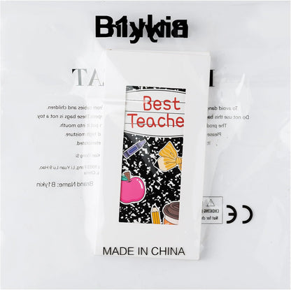 B1ykin Cute Sticky Notes Set - Stay Alive Skeleton Shaped Self-Stick Notes Pad, 550 Sheets Writing Memo Pages Sticky Notepad for Teacher Appreciation Gifts, School Office Supplies (Funny Skeleton) - Colors B