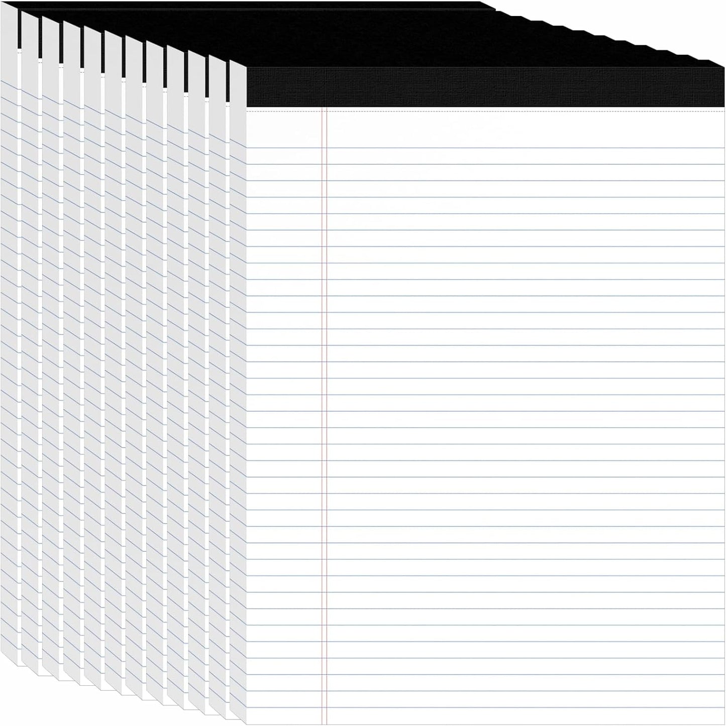 24 Pack Legal Pads 8.5" x 11", Wide Ruled Writing Notepads, 50 Sheets/Pad, Perforated Pages, 1200 Sheets Lined Paper for School Office Supplies