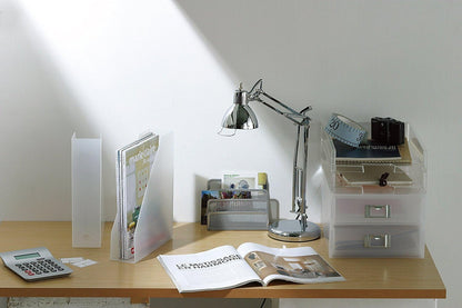 Like-it | MX-19 | Magazine File Set of 2 | File Holder, Office Organizer, Front Opening | Desk, Kitchen, Shelf, Table top, Drawer | 3.03" × 9.96" × 12.09" | Tr. White |