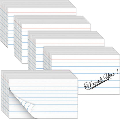 BIGNC Index Cards 3x5, 320 Pack Ruled Flash Cards, Note Cards 3x5 Lined, Flash Cards for Studying Note Taking and To Do List Double Side Lined, White