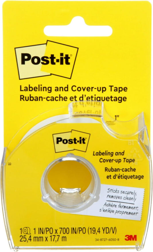 Post-it : Removable Cover-Up Tape, Non-Refillable, 1" x 700" roll -:- Sold as 6 Packs of - 1 - / - Total of 6 Each