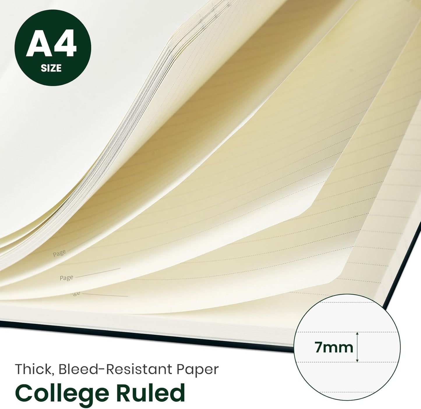 Taja Large Spiral Lined Journal for Women, 8.5" x 11" Notebooks for Work Collge Ruled, A4 Aesthetic Cute Journaling Notebooks for Writing, Plastic Cover, Celestial