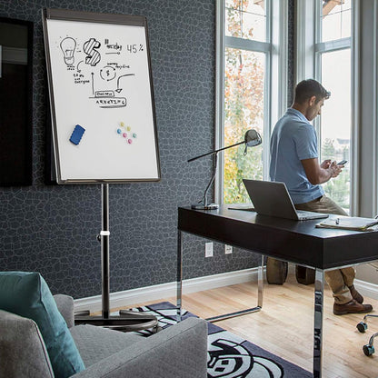 maxtek Mobile Dry Erase Board – 40x28 inches Magnetic Portable Whiteboard Stand Easel White Board Flipchart Easel Board with 25 Sheets Paper Pad for School Supplies