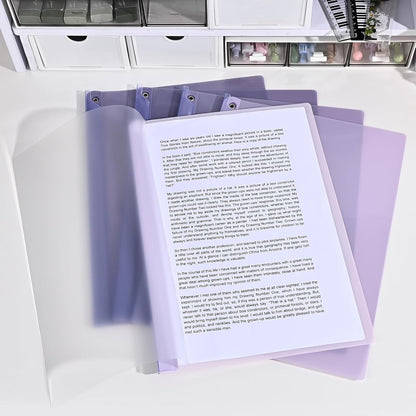 BAYTORY 5Pcs Clear Report Covers with Swing Clip, Plastic Folders for A4 and Letter Size Paper, Clear Front Presentation Binder for School Business, 40 Sheets Capacity/Pack (Blue)