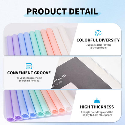 20 Pack, Clear Report Covers with Sliding Bar, 50-Sheet Capacity – Presentation Folders for Letter and A4 Sheets Size, Resume & Document Binders for Office, School, Business (Purple)