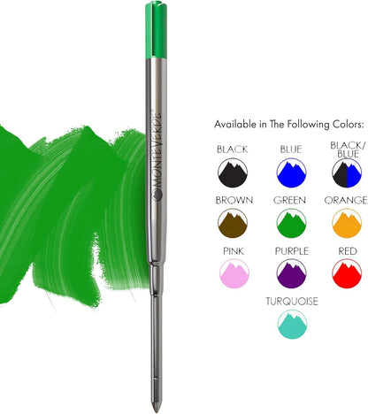 Monteverde Soft Roll Ballpoint Pen Refills to Fit Parker-Style Pens, Medium Point, Brown, 2-Pack, Smooth Writing Technology for Parker, Conklin, Schmidt, and More