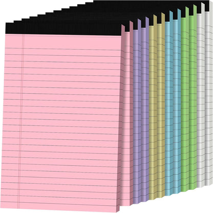 12 Pack Notepads 5x8, Small Legal Pads Narrow College Ruled, 30 Sheets/Pack, Perforated Notebook - White Note Pads for School, Memo, Note Taking, Teacher & Office Supplies, Writing Pads of Paper