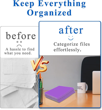 Zzrywuty 50 Packs Two Pocket File Folders with Business Card Slot,Textured Paper,Letter Size,Holds 100 Plus Sheets for School,Office,Business,Royal Blue