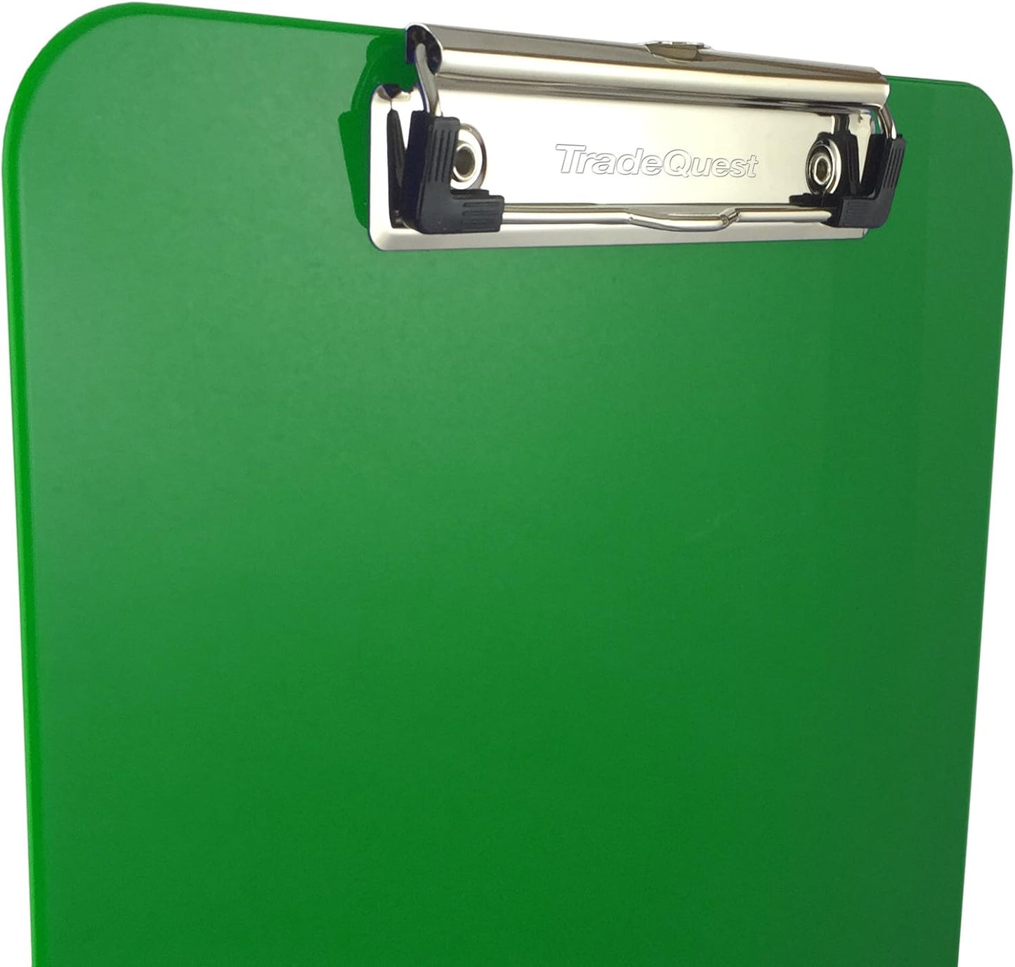 Trade Quest Plastic Clipboard Opaque Color Letter Size Low Profile Clip (Pack of 6) (Black)