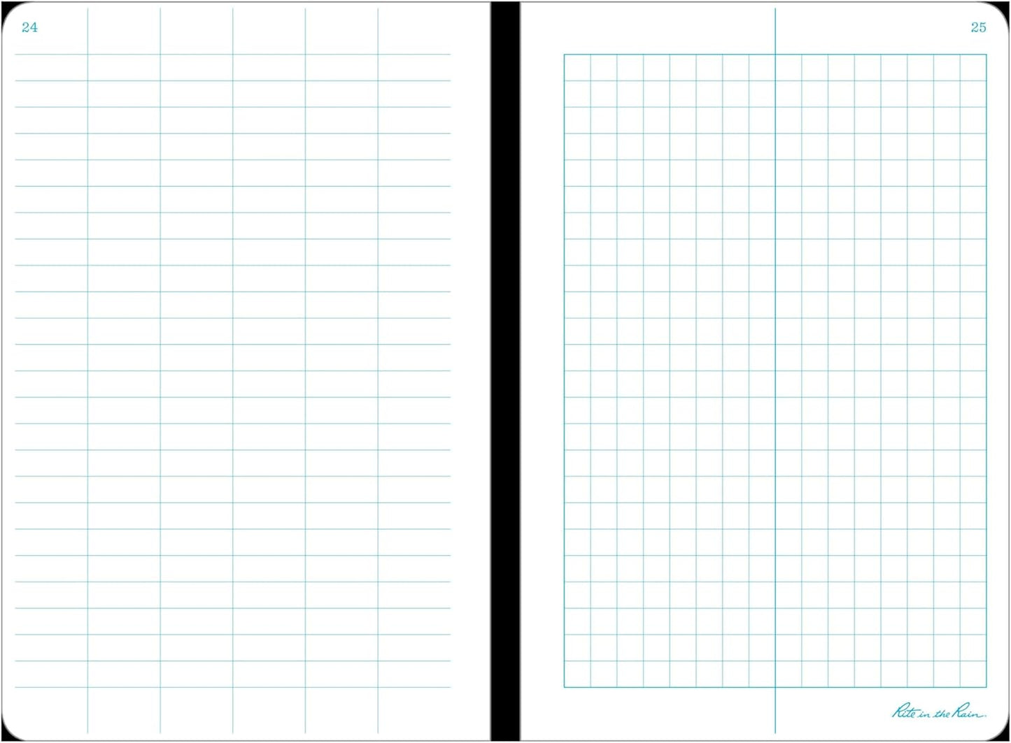 Rite In The Rain Weatherproof Stapled Notebook, 4.625" x 7", Orange Cover, Universal Pattern, 3 Pack (No. OR71FX)
